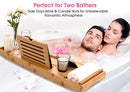 HBlife Bamboo Bathtub Caddy Tray Durable, Non-Slip, One or Two Person B07GR124XB - Brand New