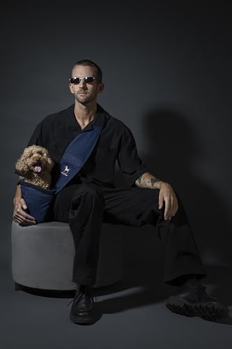 NOAH & PAW DOG SMALL DOG SLING CARRIER FOR SMALL DOGS 5-18LB - DARK BLUE - Brand New