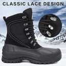MISHANSHA SNOW BOOTS MAN WINTER WARM FUR LINED SNOW BOOTS MEN - SIZE: 9 - BLACK - Like New