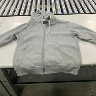 BLAZE BEAT SWEATER HOODIE WITH POCKETS FULL ZIP - SIZE: MEN L - GRAY - Like New