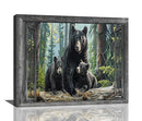 YOSHANA Black Bear Wall Art Window Animal Canvas Prints Forest Bears Pictures - Brand New