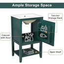 BouPower 20" Sink Cabinet Vanity Green Unit - B0CN6BG7ZH - Brand New