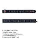 CyberPower CPS1215RMS Surge Protector, 120V/15A, 12 Outlets, 15 ft Power Cord - Like New