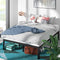 ZINUS VAN 16 " METAL PLATFORM BED FRAME STEEL, SLAT SUPPORT KING - BLACK - Like New