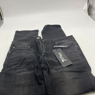 7GROOVE MEN'S JEANS STRAIGHT DENIM - SIZE: MEN 30/30 - BLACK WASHED - Brand New