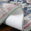 BIBB HOME WASHABLE FLANNEL PRINTED AREA RUG LATEX BACK 5X7FT - PERSIAN MEDALLION - Like New
