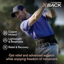 Copper Fit X-Back Brace for Lower Back Pain, Adjustable, Breathable (L/XL) - BLK - Like New