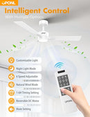 OPONL 42" CEILING FAN WITH LIGHT REMOTE CONTROL DOWNROD MOUNT NOISELESS - WHITE - Like New