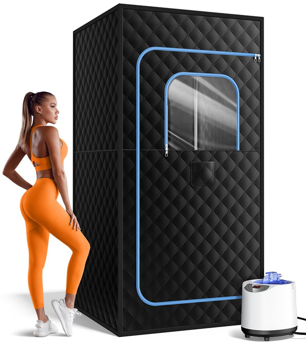 FREEYARE SAUNA BOX, PORTABLE SAUNA FOR HOME, STEAM SAUNA TENT, 1200W 3L - BLUE - Like New
