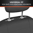 BDK CARXS BLACK LEATHER CAR SEAT COVERS FULL SET, 9-PIECE FAUX - BLACK - Like New