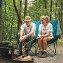 ALPHA CAMP OVERSIZED CAMPING CHAIR DOUBLE FOLDING CHAIR 2 PERSON - BLUE/GRAY - Like New