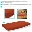 SUNNYDAZE 41" x 18" WEATHER-RESISTANT INDOOR/OUTDOOR BENCH CUSHION - RUST - Like New