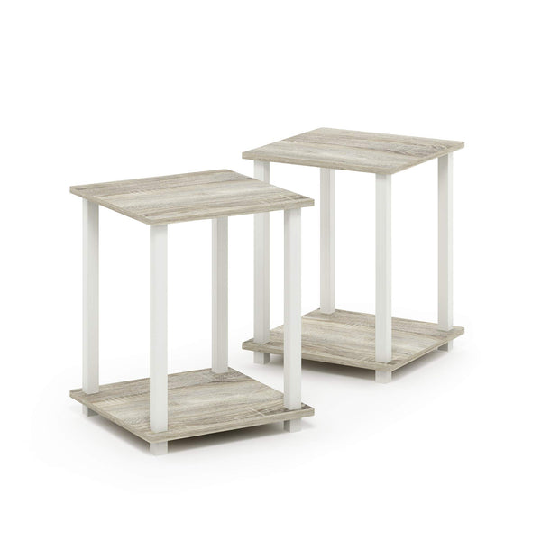 FURINNO SIMPLISTIC SET OF 2 END TABLE - SONOMA OAK/WHITE - Like New