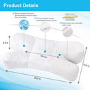 CUZEP ERGONOMIC CERVICAL PILLOW ANTI-WRINKLE MEMORY SHAPE PILLOW - WHITE - Like New