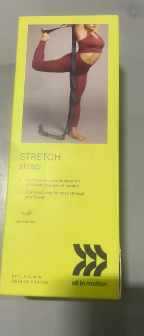 ALL IN MOTION STRETCH STRAP ALL IN MOTION YOGA ACCESSORY - BLACK/GRAY - Brand New