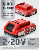 LINKNAL ELECTRIC NAIL GUN BRAD 2×20V MAX BATTERIES CHARGER 1000 NAILS - BLACK - Like New