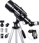 HEXEUM Telescope 70mm Aperture 500mm Astronomical Refracting Telescopes - Black - Like New