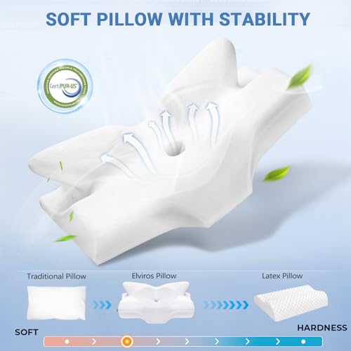 cervical memory foam pillow for neck shoulder pain orthopedic pillow Gray-S - Brand New