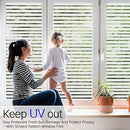 Qualsen Window Privacy Film Frosted Stripe Window Film, 23.6'' x 157.4'' - Brand New