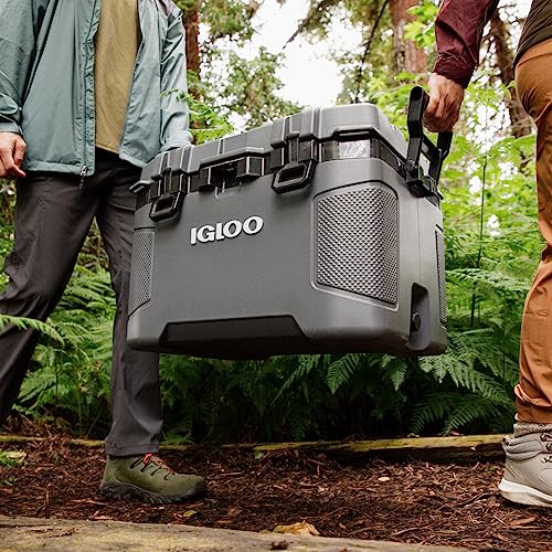 IGLOO TRAILMATE COOLERS INSULATED HARD SHELL ICE CHEST 50QT CARBONITE - BLACK - Like New