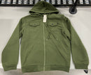 ANGELA BEBE MEN'S HOODED SWEATSUIT LONG SLEEVE FULL-ZIP - SIZE: X-LARGE - OILVE - Brand New