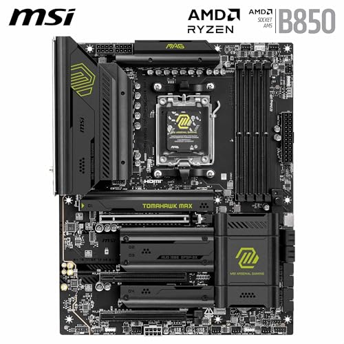 MSI MAG B850 TOMAHAWK MAX WIFI MOTHERBOARD ATX SUPPORTS AMD RYZEN 9000/8000 - Like New