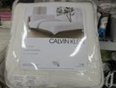 CALVIN KLEIN 3 PIECE QUEEN COMFORTER SET 92X96 4.78 LBS 100 COTTON - WHITE - Like New