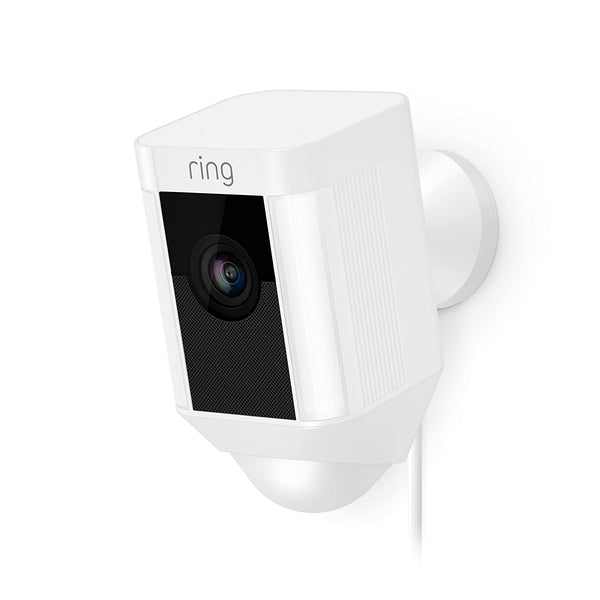RING SPOTLIGHT WIRED PLUGGED-IN HD SECURITY CAMERA R8SHP7-WEN0 - WHITE Like New