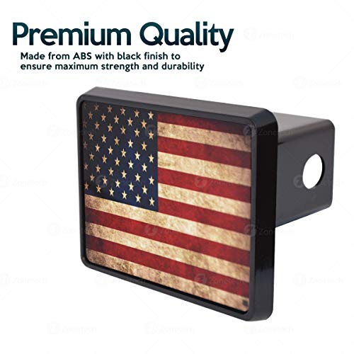 ZONETECH TACTICAL USA AMERICAN FLAG LOGO HITCH COVER PREMIUM QUALITY - Like New