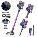 BIEIAO CORDLESS VACUUM CLEANER WITH LED DISPLAY, 6 IN 1 LIGHTWEIGHT - PURPLE - Like New
