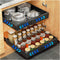 YFXCVSL PULL OUT CABINET ORGANIZER 2 PACK  16.9" DEEP EXPANDABLE - BLACK - Like New