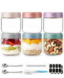 COZYVERGE 6 PACK 10 OZ OVERNIGHT OATS CONTAINERS MULTICOLOR - Like New