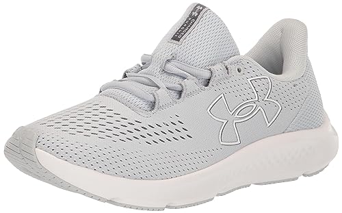 UNDER ARMOUR WOMENS CHARGED PURSUIT 3 WOMEN 6.5 HALO GRAY/WHITE - Like New