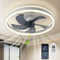 KINDLOV Low Profile Ceiling Fan with Light,6 Speeds and Dimmable,Flush Mount - Like New