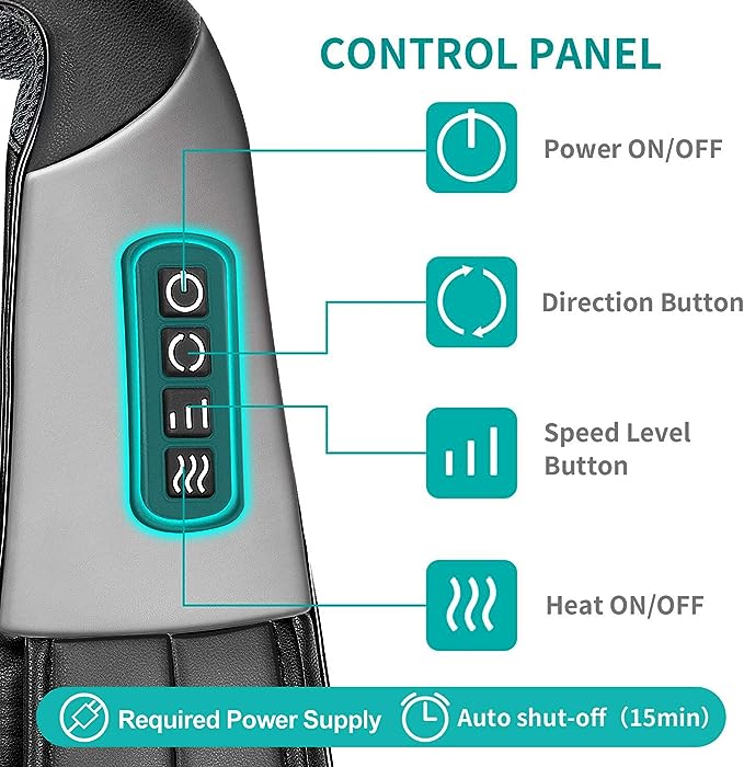 Shiatsu Neck Back Massager Soothing Heat Nekteck Electric Deep - Scratch & Dent