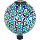 Sunnydaze 10" Solar Gazing Ball for Garden Glass Outdoor Gazing Globe - Mosaic - Like New