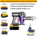 LONG FIT DM18DSV7V8 BATTERY ADAPTER CONVERTER DYSON VACUUM CORDLESS V7/V8 - GRAY - Like New