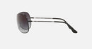 RAY BAN RB3211 FRAME POLISHED BLACK LENSES LIGHT GREY GRADIENT DARK BLUE 38MM - Like New
