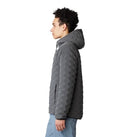 MOUNTAIN HARDWEAR MEN'S STRETCHDOWN LIGHT FULL ZIP HOODY - SIZE MEN L - GRAY - Like New