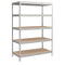 SONGMICS 5-Tier Storage Shelves, 23.6 x 47.2 x 70.9, Silver and Natural Beige - Like New