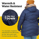 13020 MARMOT Women's Montreal Mid-Thigh Length Down Puffer Coat Arctic Navy 1X - Brand New