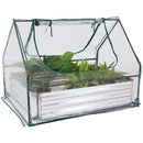 Sunnydaze Steel Raised Garden Bed with Mini Greenhouse - Outdoor Greenhouse Kit - Like New