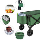 Collapsible Utility Folding Wagon Garden Cart Heavy Duty Shopping Cart Green - Brand New