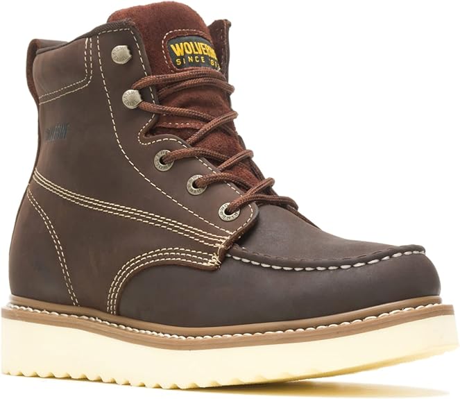 WOLVERINE MEN'S LOADER 6" WEDGE BOOT - SIZE: MEN 10.5 - BROWN - Like New