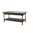 Hampton Bay Beacon Park Wicker Outdoor Coffee Table Slat Top - B079J59D72 - Like New