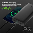 Belkin Portable Charger, 4-Port Power Bank 26,000mAh w/USB-C & USB-A Ports Black - Like New