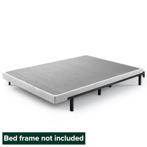 ZINUS QUICK LOCK METAL SMART BOX SPRING 4 INCH MATTRESS FOUNDATION FULL WHITE - Like New