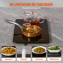 VEVOR ELECTRIC WARMING TRAY PORTABLE TEMPERED GLASS HEATING TRAY - BLACK - Like New