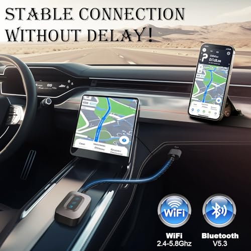 JOUJBAIL WIRELESS CARPLAY ADAPTER UPGRADE - DARK GRAY - Like New