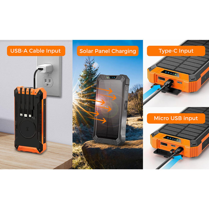 ALPHA DIGITAL PORTABLE POWER BANK ZL808 - BLACK/ORANGE Like New